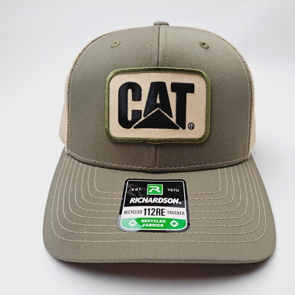 Richardson Other - CAT Richardson 112 Trucker Mesh Snapback Hat Cap Loden Embroider…